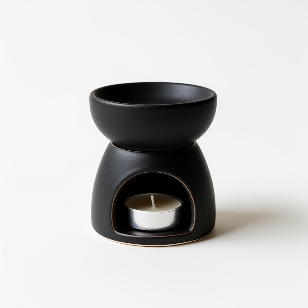 Oil Burner – Black, 10 cm