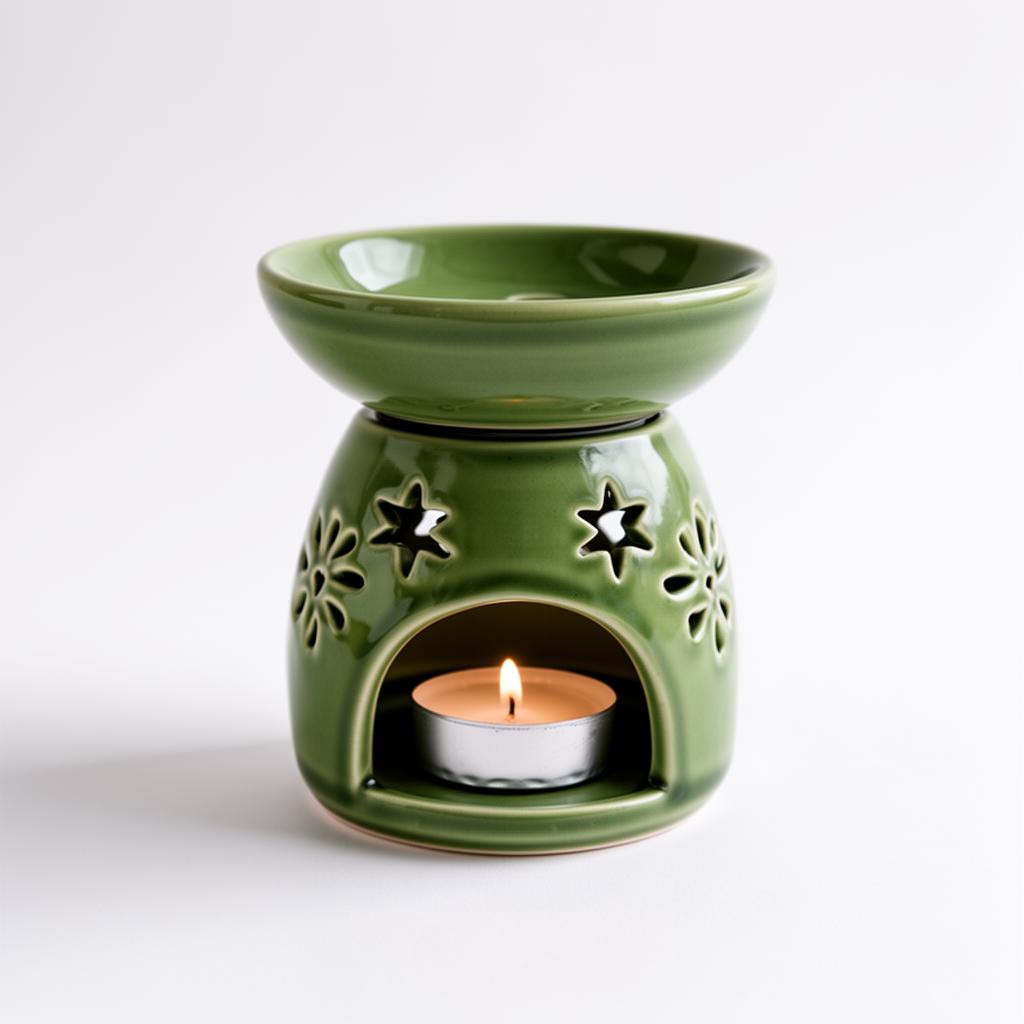 Wax Melt Ceramic Oil Burner – Green